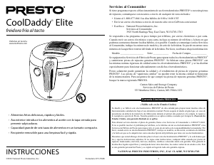 Manual de uso Presto 05446 CoolDaddy Elite Freidora