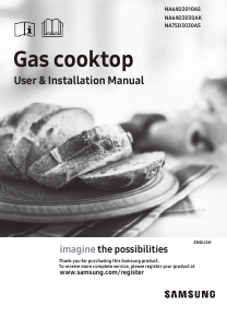 Manual Samsung NA75D3030AS/AP Hob