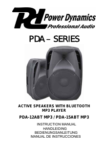 Manual Power Dynamics PDA-15ABT Mp3 Speaker