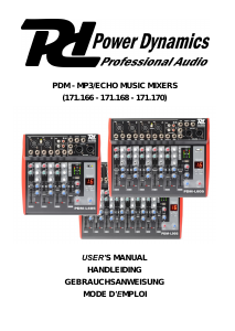 Handleiding Power Dynamics 171.170 PDM-L905 Mengpaneel