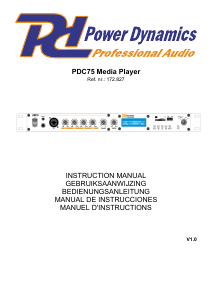 Handleiding Power Dynamics 172.827 PDC75 Mediaspeler