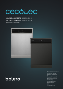 Manual de uso Cecotec Bolero Aguazero 6800 Dark A Lavavajillas