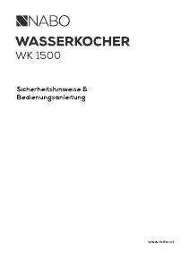 Bedienungsanleitung NABO WK 1500 Wasserkocher
