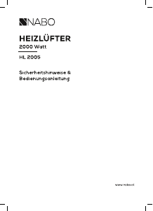 Bedienungsanleitung NABO HL 2005 Heizgerät