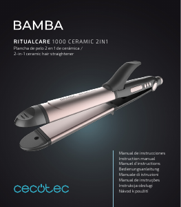Manual Cecotec RitualCare 1000 Ceramic 2in1 Hair Straightener