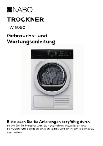 Bedienungsanleitung NABO TW 2090 Trockner