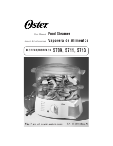 Manual de uso Oster 5709 Vaporera