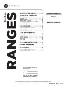 Manual GE GRS500PVBB Range