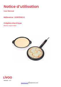 Mode d’emploi Livoo DOP258CO Crêpière