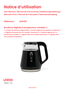 Bruksanvisning Livoo DOD212N Vattenkokare