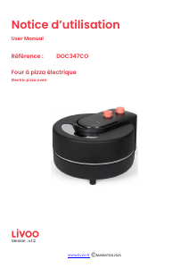 Mode d’emploi Livoo DOC347CO Four à pizza