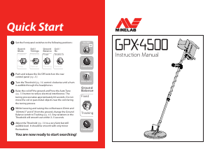 Manual Minelab GPX 4500 Metal Detector