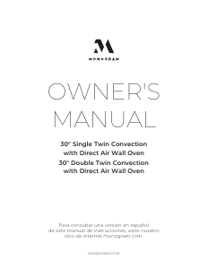Manual de uso Monogram ZTSX1DPSNSS Horno