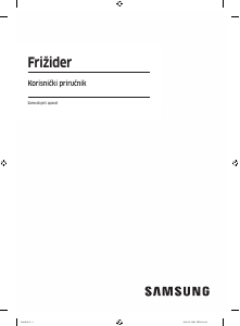 Priručnik Samsung RB50DG602EB1 Frižider – zamrzivač