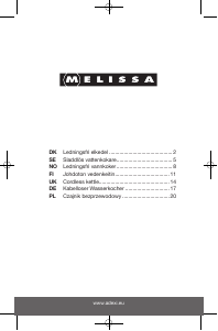 Bruksanvisning Melissa 16130102 Swarovski Vattenkokare