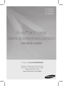 Manual Samsung HT-D5500K Sistemas de cinema em casa