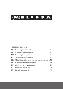 Manuale Melissa 16130126 Tube Packing Bollitore