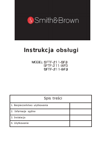Instrukcja Smith&Brown SFTF-211-BE3 Lodówko-zamrażarka