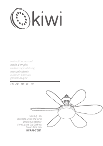 Manuale Kiwi KFAN-7681 Ventilatore da soffitto