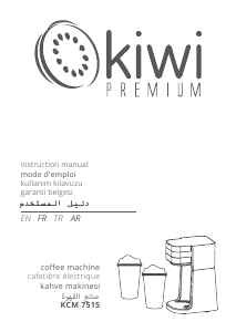 Bruksanvisning Kiwi KCM 7515 Kaffebryggare