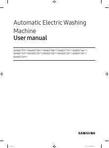 كتيب سامسونج WA80F16B9B غسالة ملابس