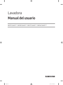 Manual de uso Samsung WA17CG6441BW Lavadora