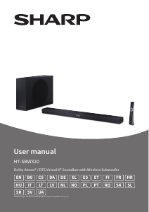 Käyttöohje Sharp HT-SBW320 Kotiteatterijärjestelmä