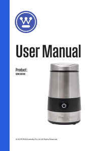 Manual Westinghouse WHCG01SS Coffee Grinder