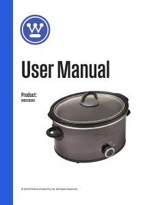 Manual Westinghouse WHSC09KS Slow Cooker
