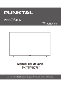 Manual de uso Punktal PK-75W4K Televisor de LED