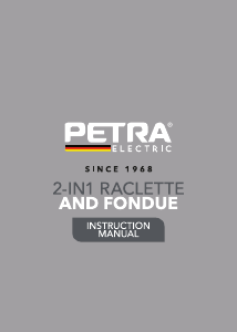 Manual Petra PT4513 Raclette Grill