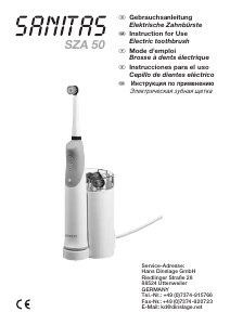 Manual Sanitas SZA 50 Electric Toothbrush