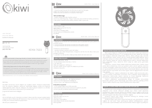 Mode d’emploi Kiwi KFAN-7603 Ventilateur