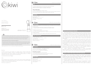 Manual Kiwi KFAN-7610 Fan