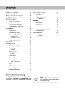 Bruksanvisning Cylinda TS190VPECOH Torkskåp