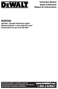 Manual de uso DeWalt DCBC580B Desbrozador