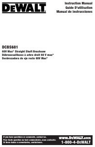 Manual de uso DeWalt DCBS681B Desbrozador