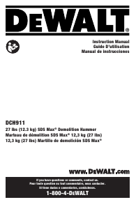 Manual de uso DeWalt DCH911Z2 Martillo de demolición