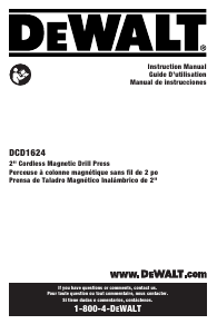 Manual de uso DeWalt DCD1624B Taladro de columna