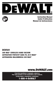 Manual de uso DeWalt DCV501HB Aspirador de mano