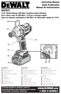 Mode d’emploi DeWalt DCF937B Visseuse à choc