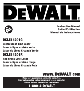Manual de uso DeWalt DCLE14201RB Láser de línea