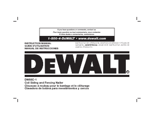 Bruksanvisning DeWalt DW66C-1 Spikpistol