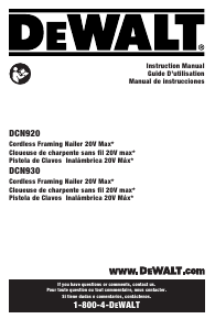 Handleiding DeWalt DCN920B Spijkerpistool