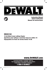 Handleiding DeWalt DW451S2 Tacker