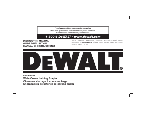 Handleiding DeWalt DW450S2 Tacker