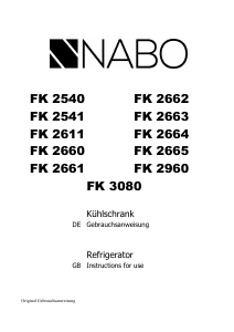 Bruksanvisning NABO FK 2665 Kylskåp