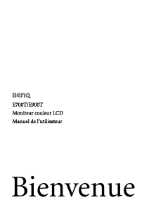 Mode d’emploi BenQ E700T Moniteur LCD