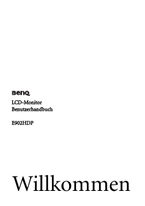 Bedienungsanleitung BenQ E902HDP LCD monitor