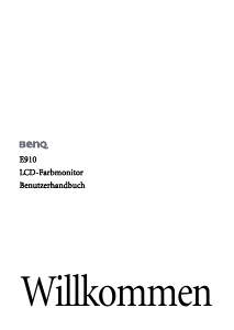 Bedienungsanleitung BenQ E910 LCD monitor